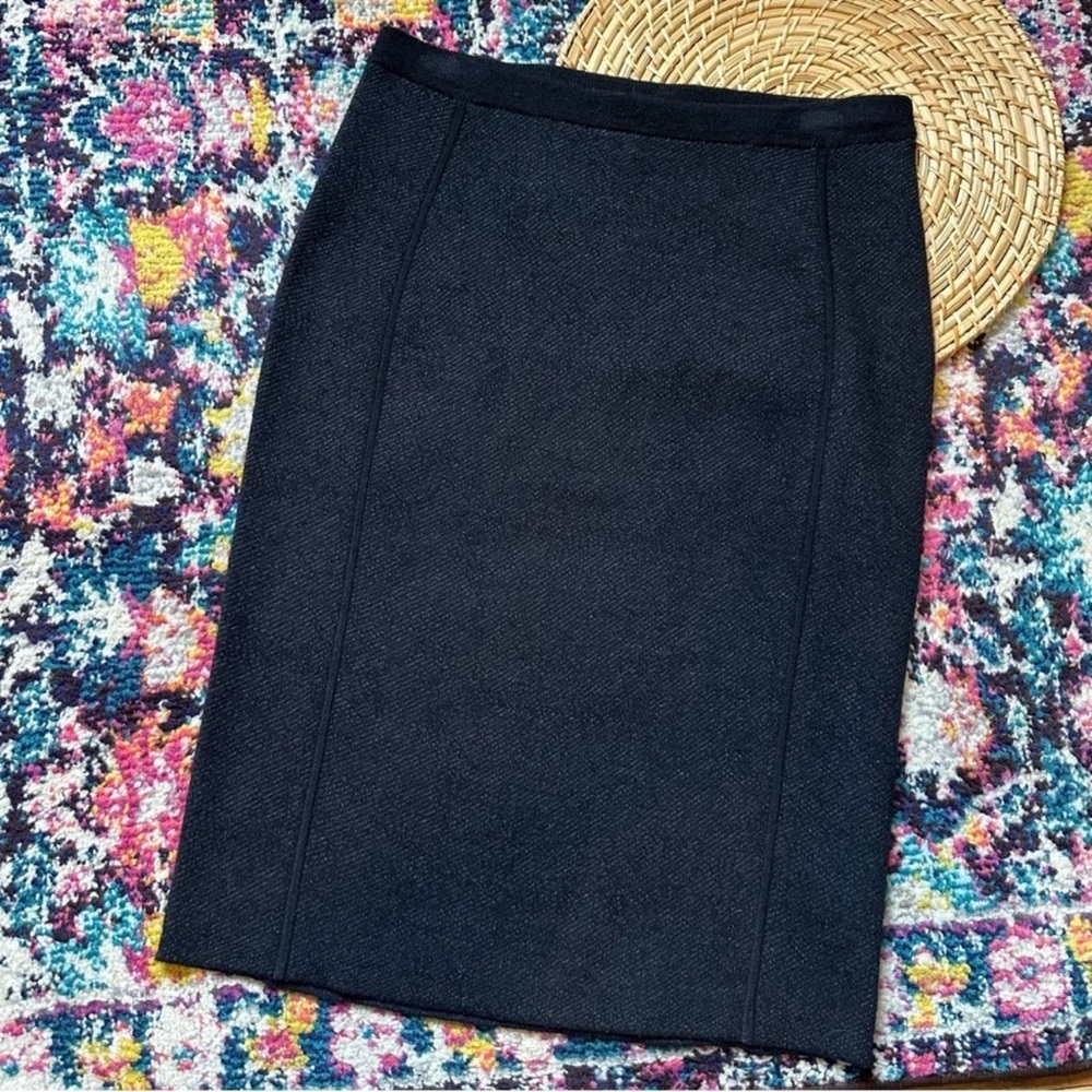 Eileen Fisher Pencil Skirt Wool Cotton Womens Small New